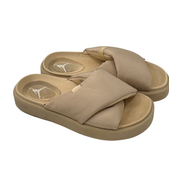 Womens Air Jordan Sophia Slide Sandals Sesame/White Size 7 Platform Slippers - Picture 12 of 13